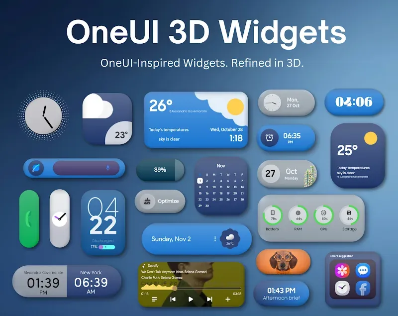 OneUI 3D Widgets screenshot 2