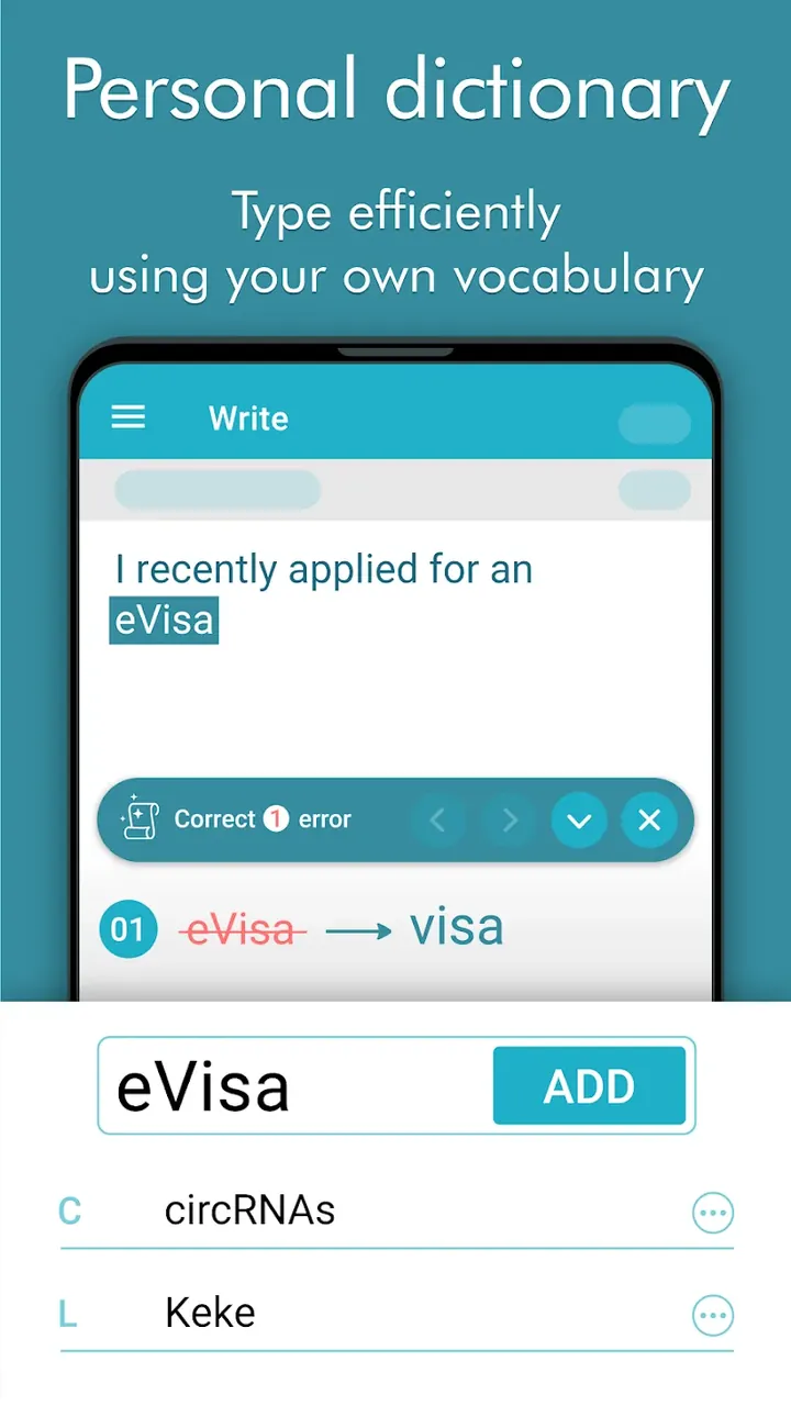 Ginger Writer, Grammar Speller screenshot 6