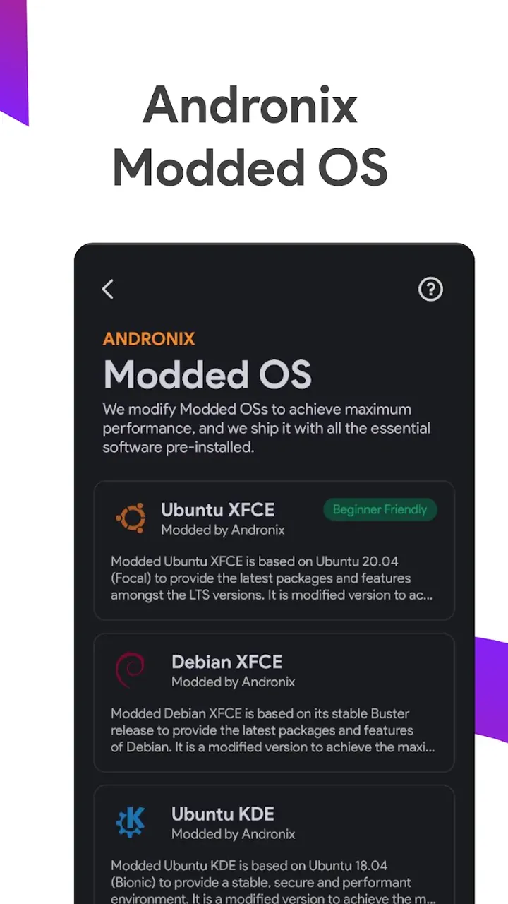 Andronix - Linux on Android terminal emulator view