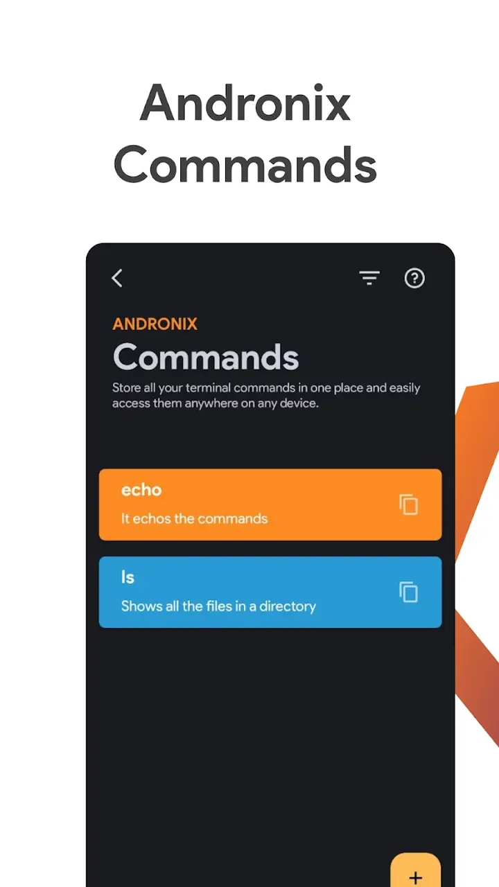 Andronix - Linux on Android system configuration screen