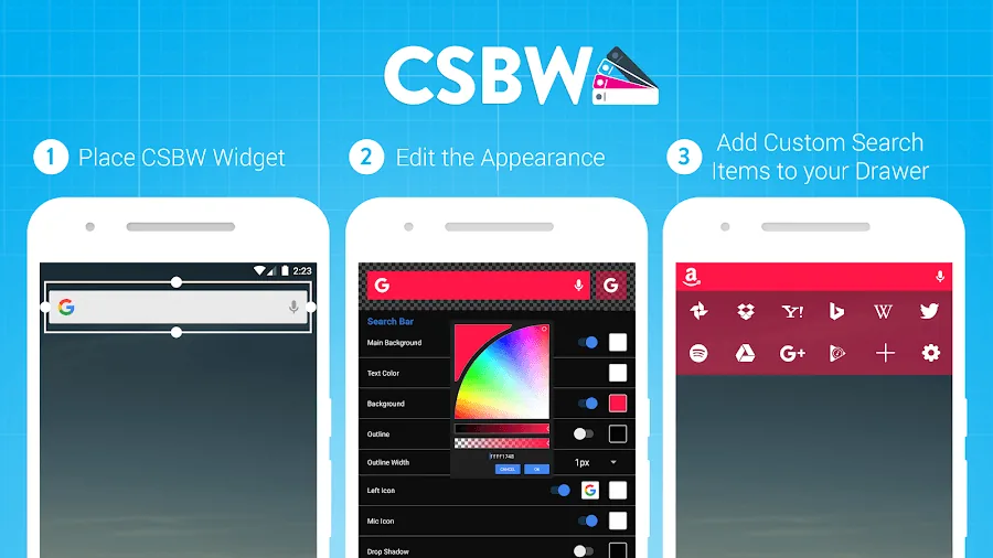 Custom Search Bar Widget CSBW screenshot 1