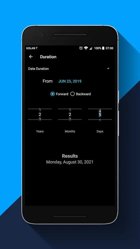 unitMeasure settings and configuration menu