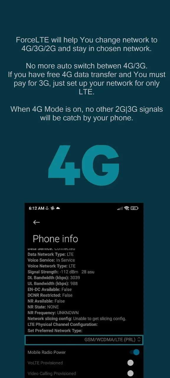 Force LTE Only (4G/5G) screenshot 5