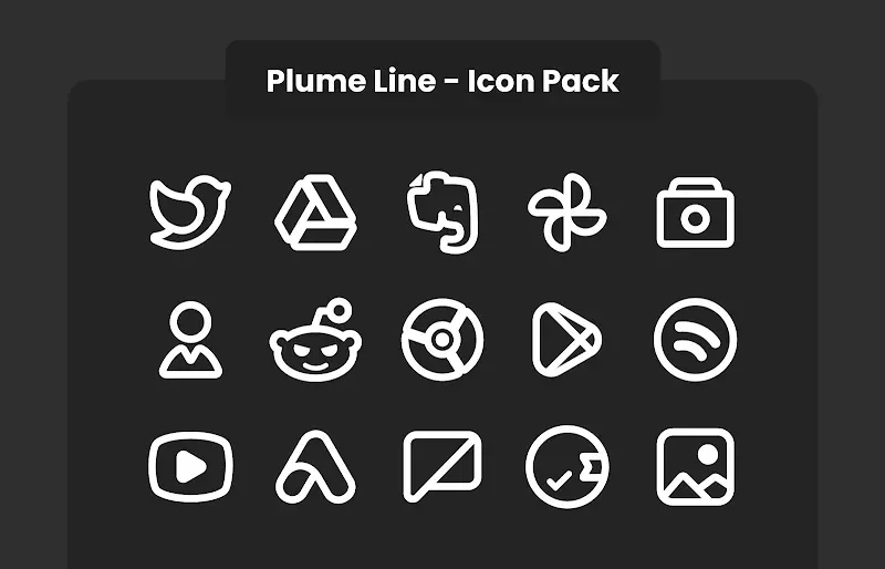 Plume Line - Icon Pack screenshot 5