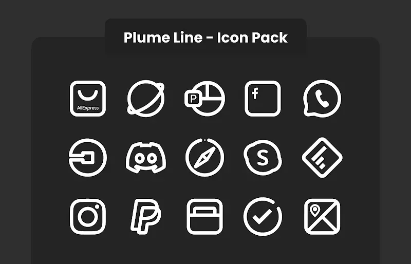 Plume Line - Icon Pack screenshot 4