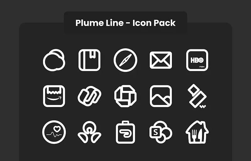 Plume Line - Icon Pack screenshot 6