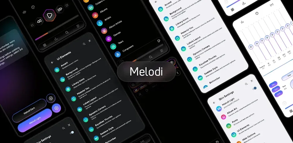 Melodi - Poweramp Skin screenshot 1