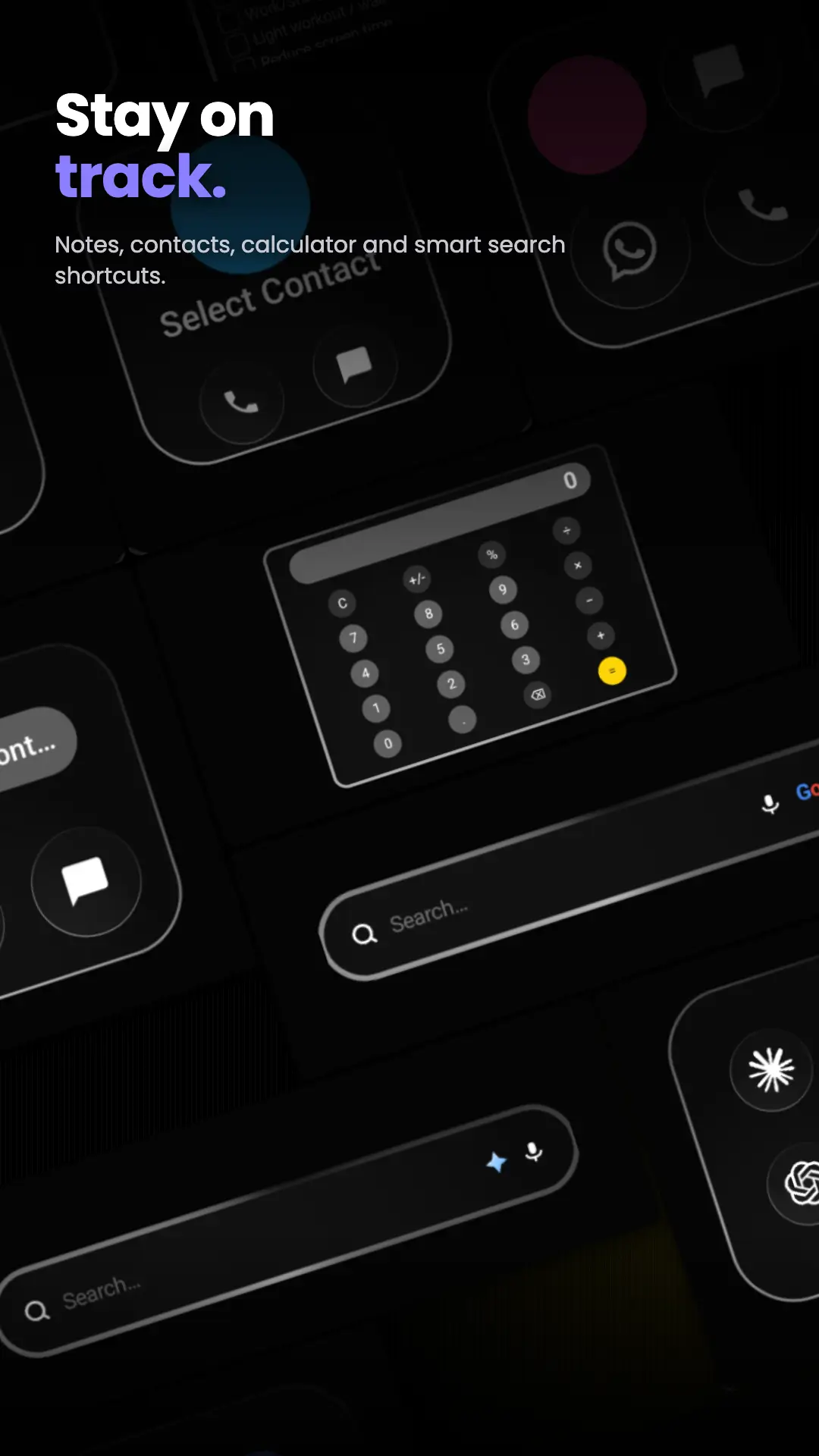 Glass Widgets : Clock, Weather screenshot 4