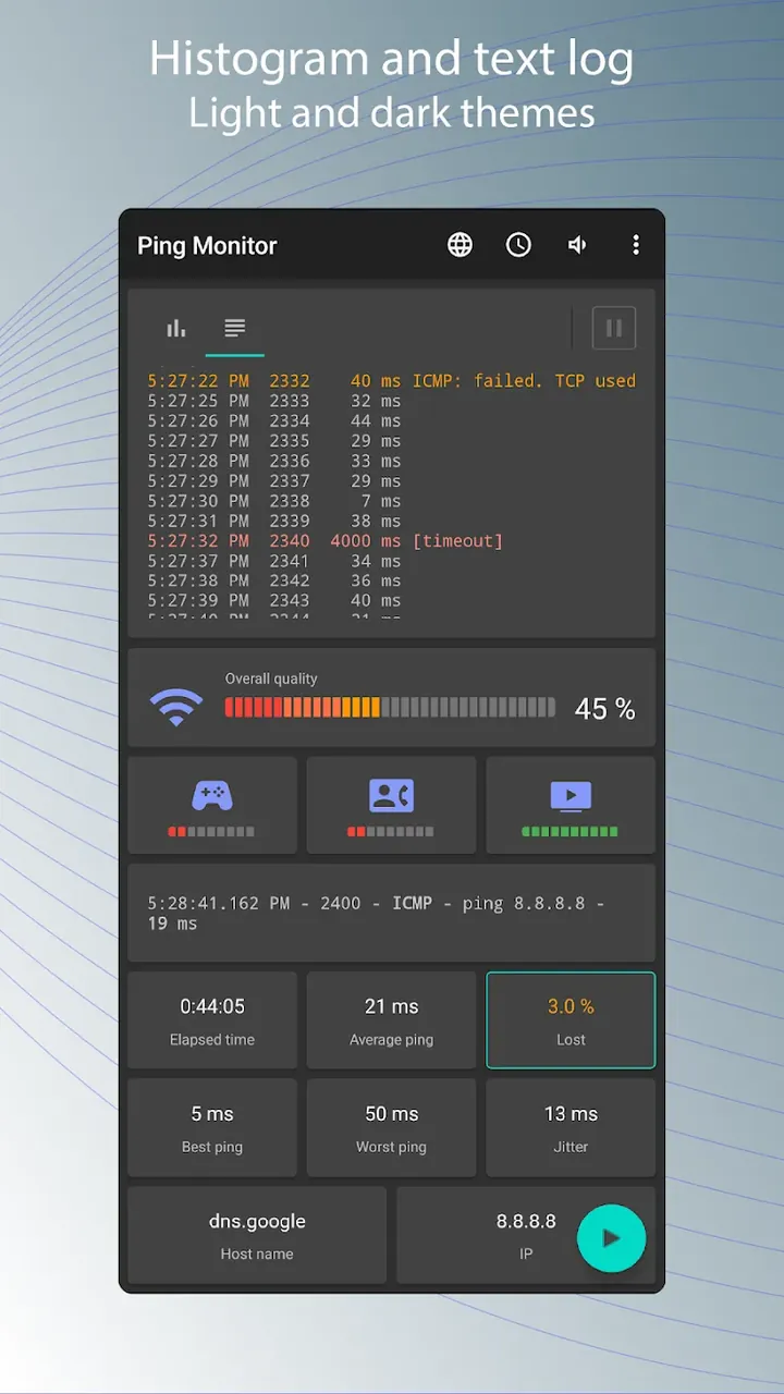 Pingmon network ping monitor screenshot 3