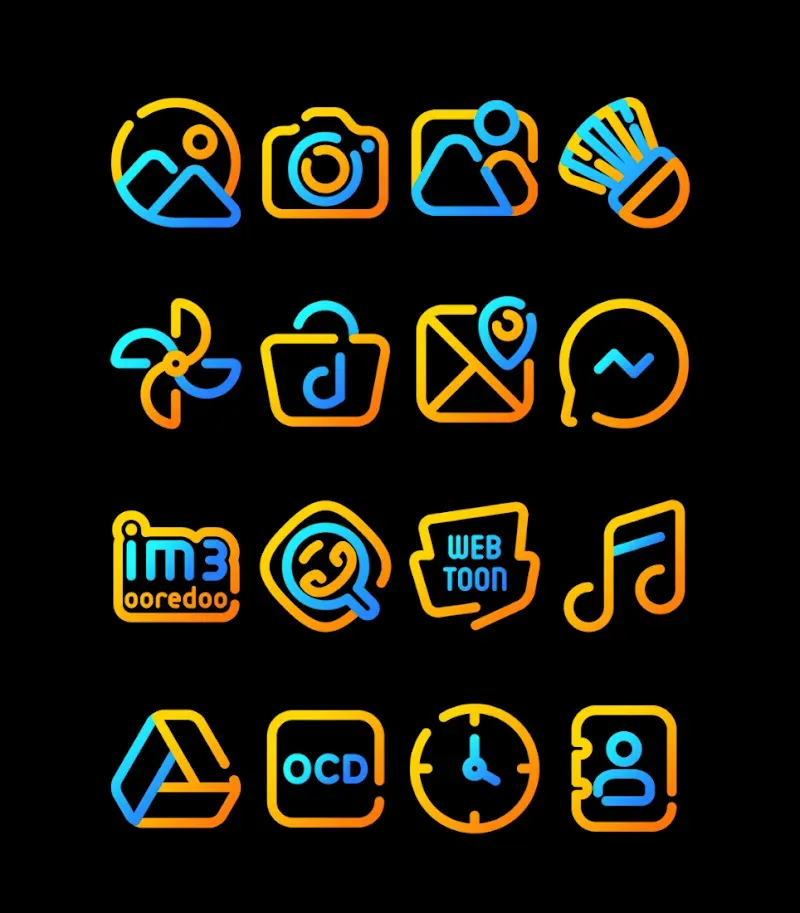 Nuclear Lines Icon Pack screenshot 4