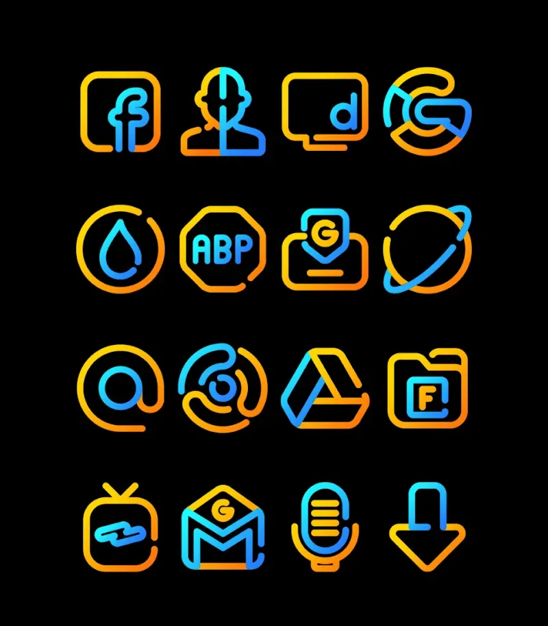 Nuclear Lines Icon Pack screenshot 3