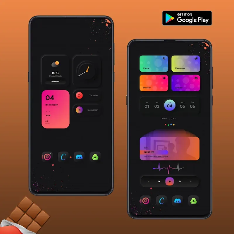 Chocolate KWGT screenshot 4