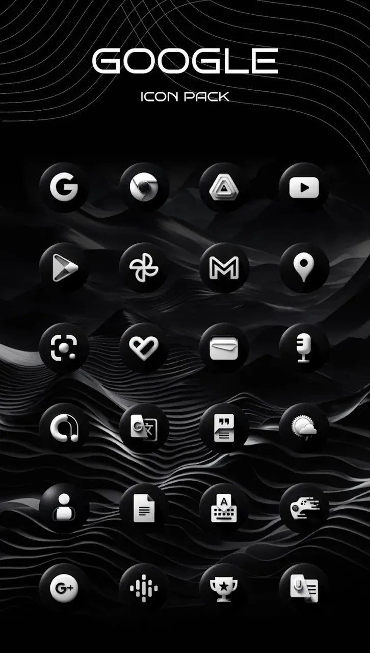 Luna Black Icon Pack screenshot 5