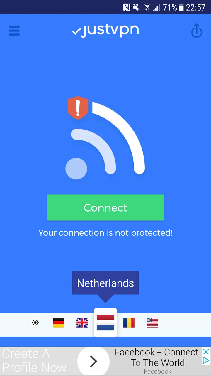 JustVPN screenshot 2
