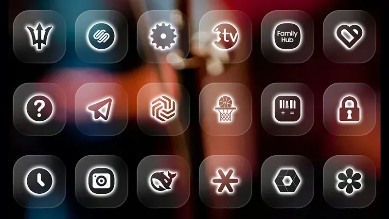 Neon Glass - Icon Pack screenshot 2