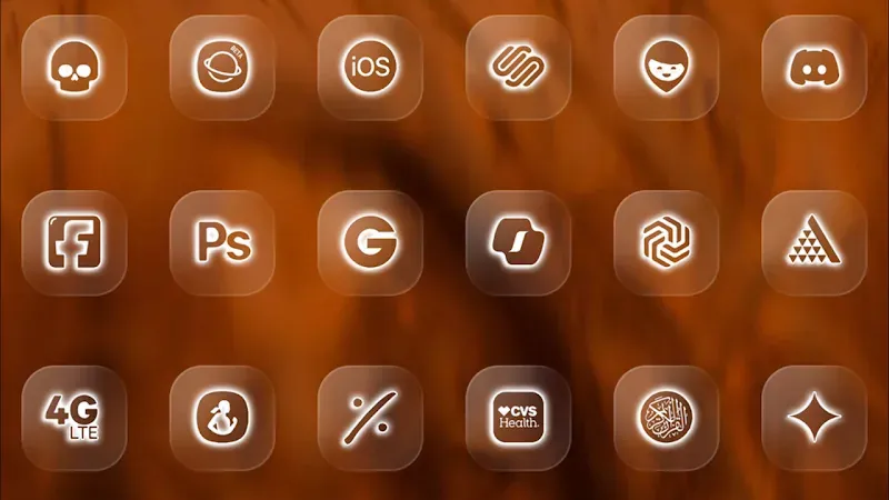 Neon Glass - Icon Pack screenshot 6