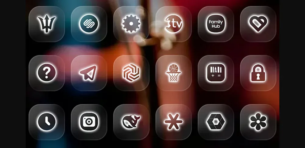 Neon Glass - Icon Pack screenshot 1