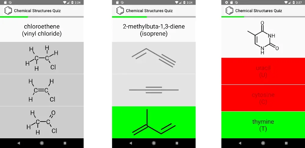 Chemical Structures Quiz screenshot 1