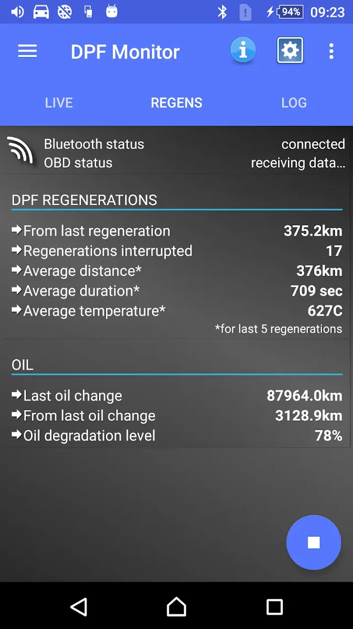 DPF Monitor screenshot 3