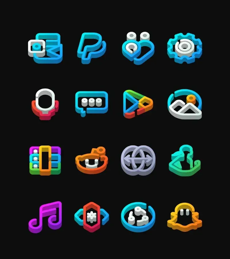 LineDock 3D - Icon Pack screenshot 4