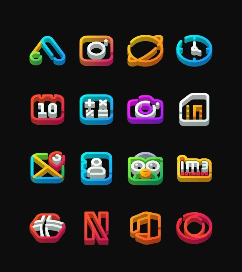 LineDock 3D - Icon Pack screenshot 3