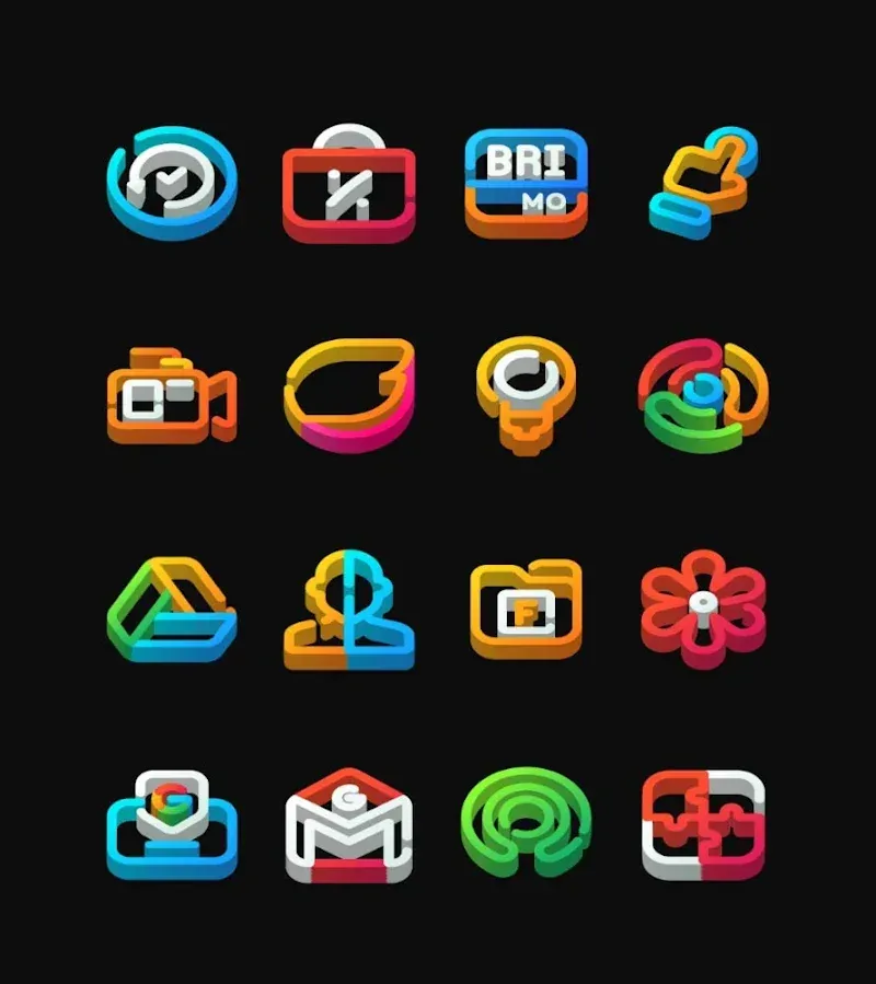LineDock 3D - Icon Pack screenshot 2