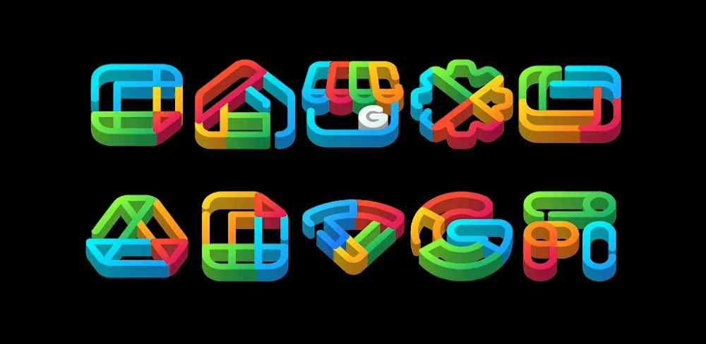 LineDock 3D - Icon Pack screenshot 1