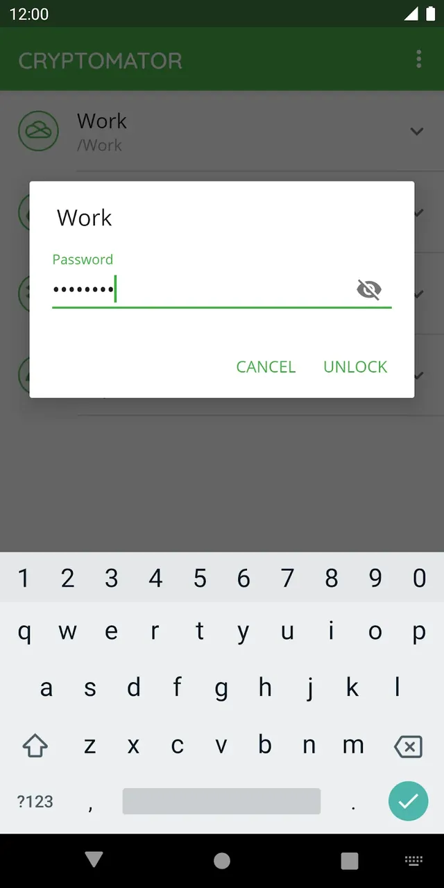 Cryptomator screenshot 4