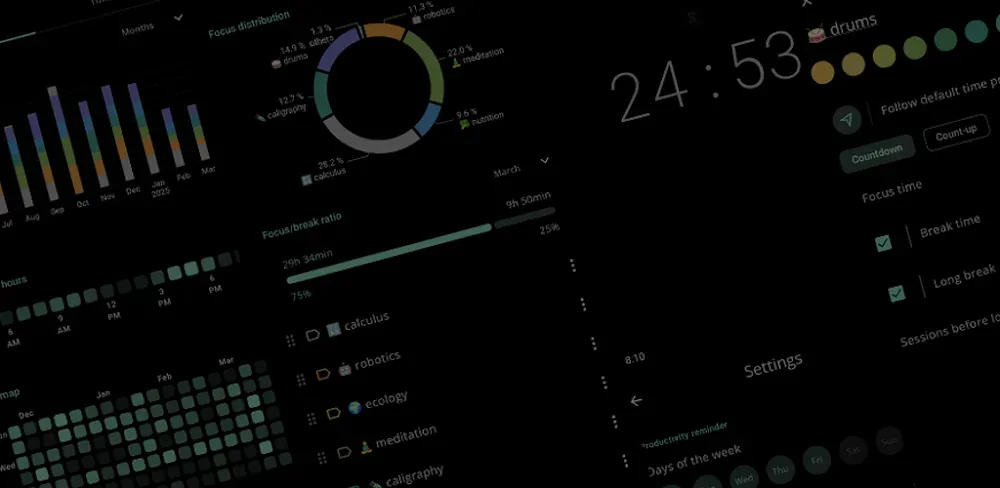Minimalist Pomodoro Timer screenshot 1