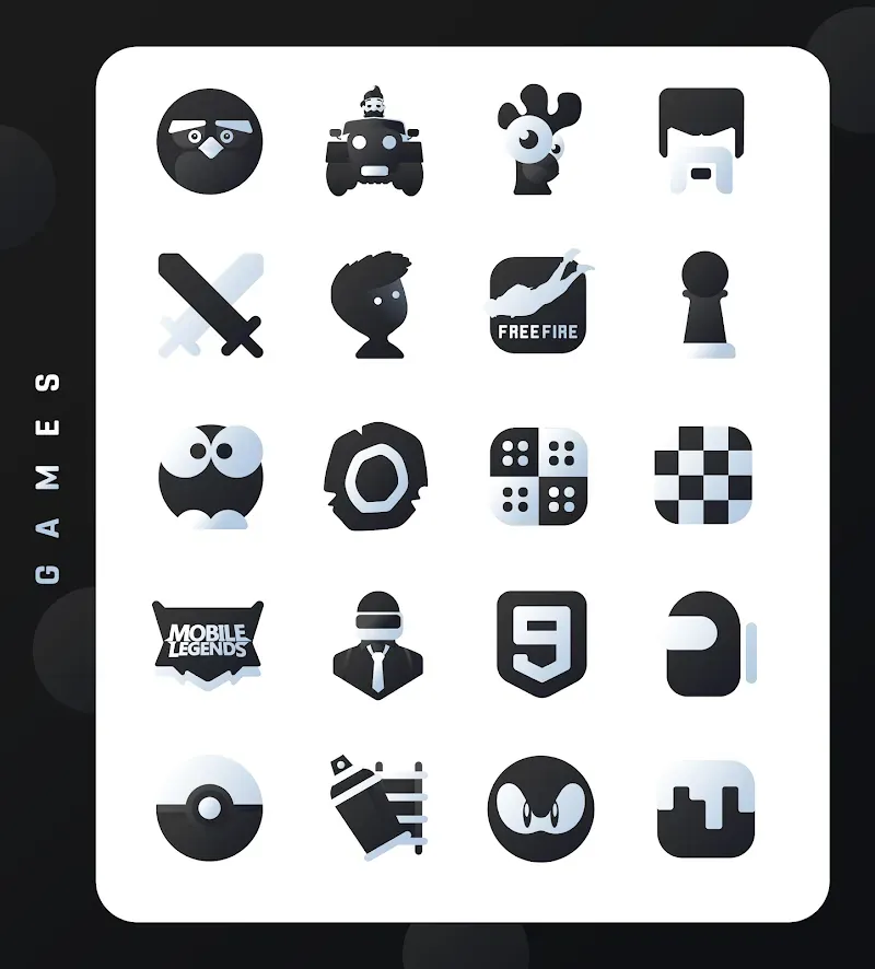 Black Icon Pack: LuX screenshot 6