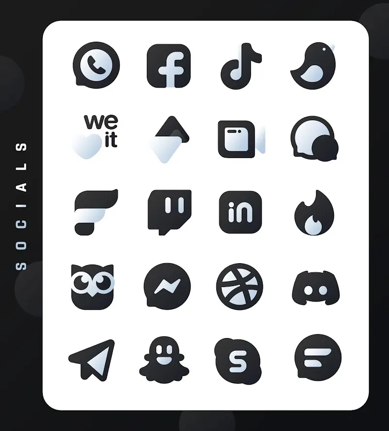 Black Icon Pack: LuX screenshot 5