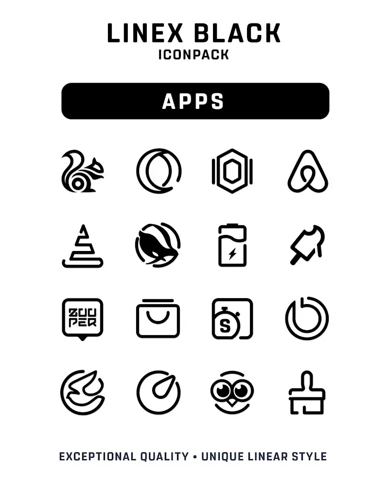 LineX Black Icon Pack preview 2