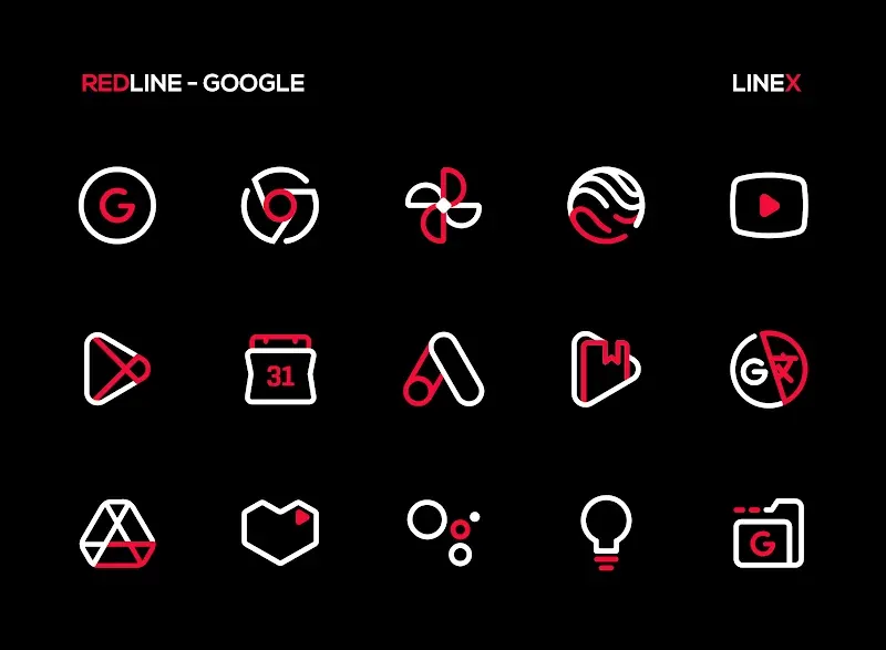 RedLine Icon Pack: LineX screenshot 4