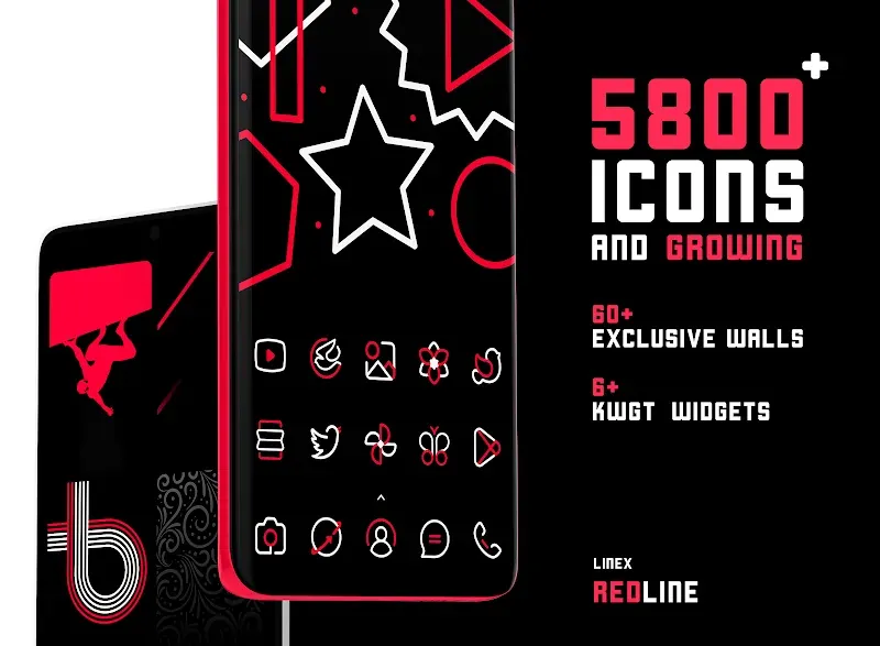 RedLine Icon Pack: LineX screenshot 2