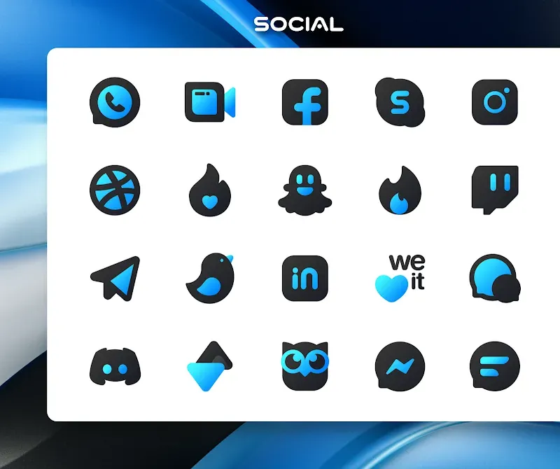 Blue Icon Pack : LuXBlue screenshot 4