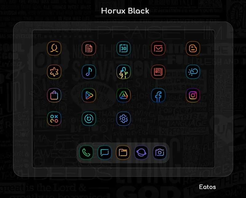 Horux Black - Icon Pack screenshot 6
