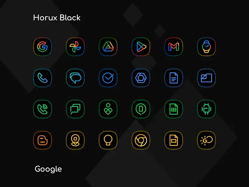 Horux Black - Icon Pack screenshot 3