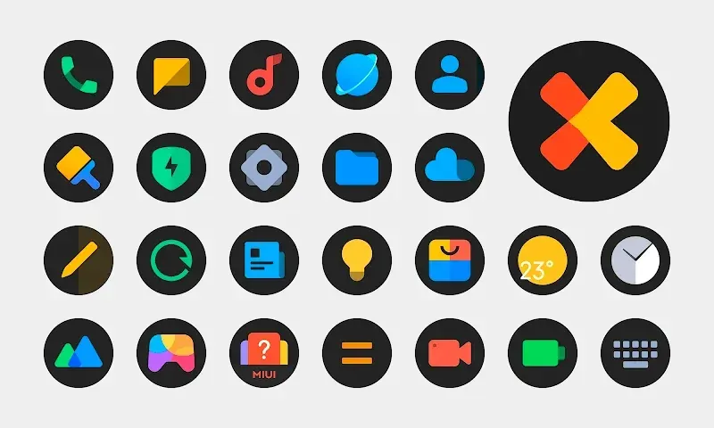 MiDark - Icon Pack (Round) screenshot 2