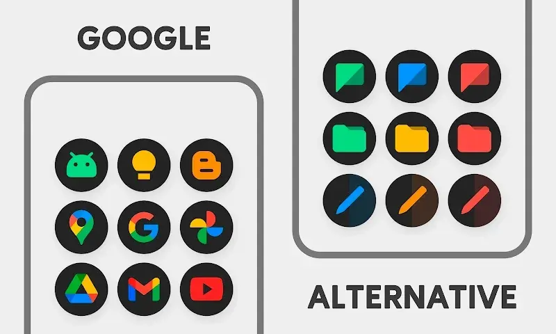 MiDark - Icon Pack (Round) screenshot 4