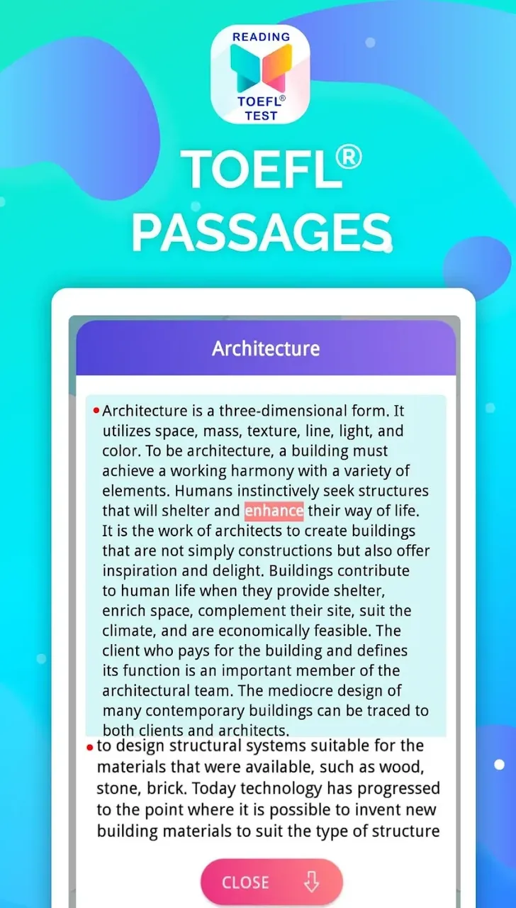 Reading - TOEFL Prep Tests (TOEFL Reading) screenshot 6