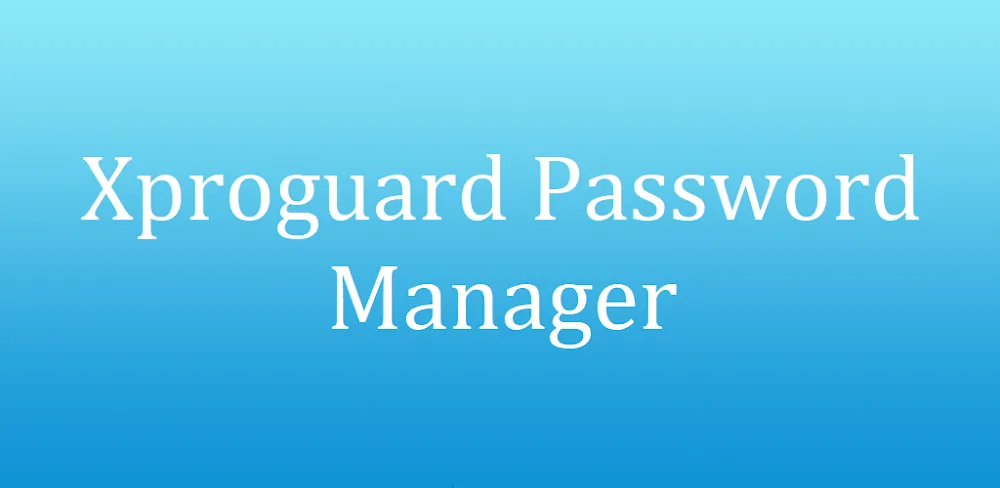 Xproguard Password Manager screenshot 1