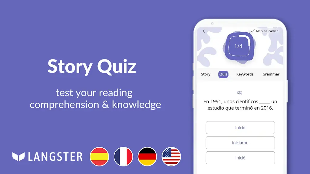 Readle (formerly Langster) Languages screenshot 6