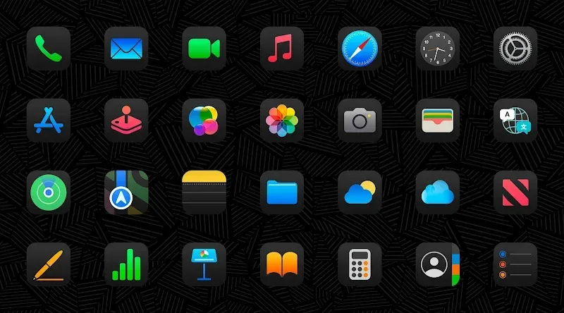 iDarkOS 18 - Icon Pack screenshot 2