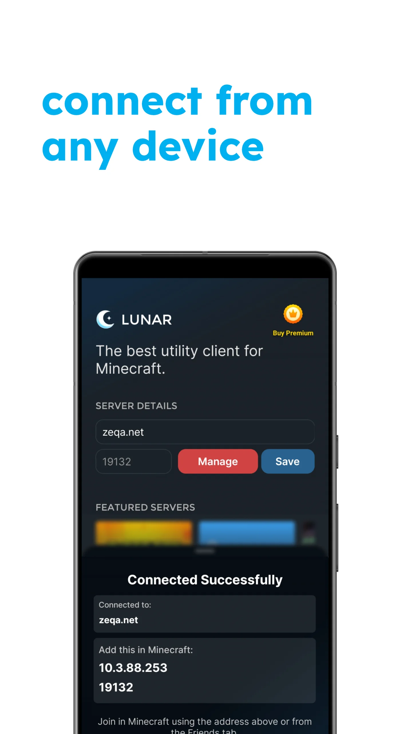 Lunar for Minecraft: BE screenshot 2
