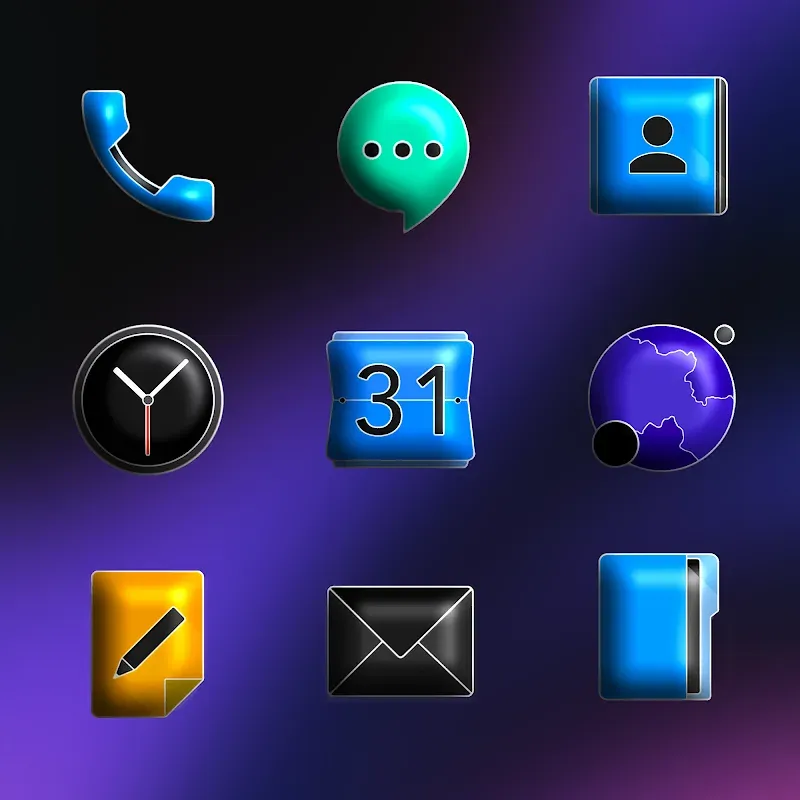 FluOxigen 3D - Icon Pack screenshot 3