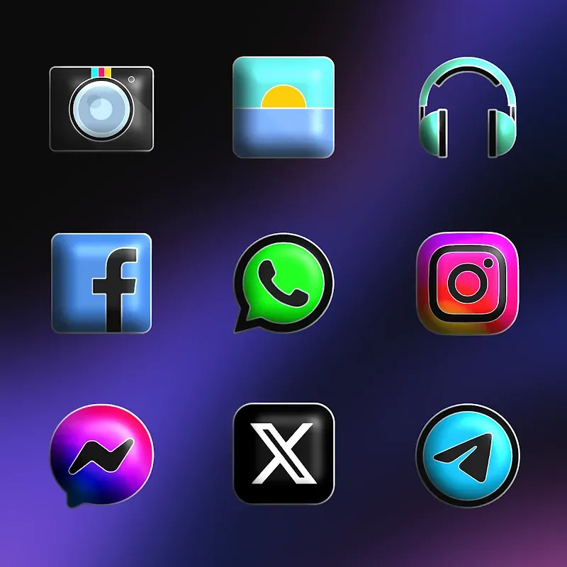 FluOxigen 3D - Icon Pack screenshot 4