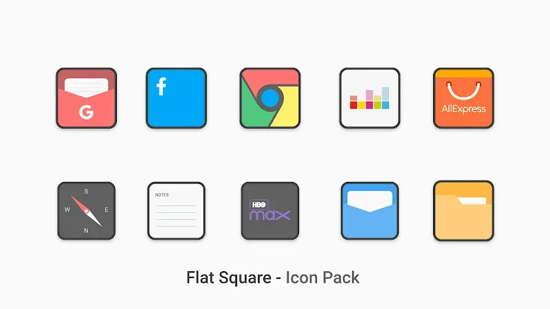 Flat Square - Icon Pack screenshot 3