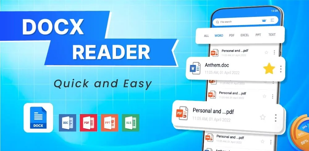 Office Word Reader Docx Viewer (DocxReader) screenshot 1