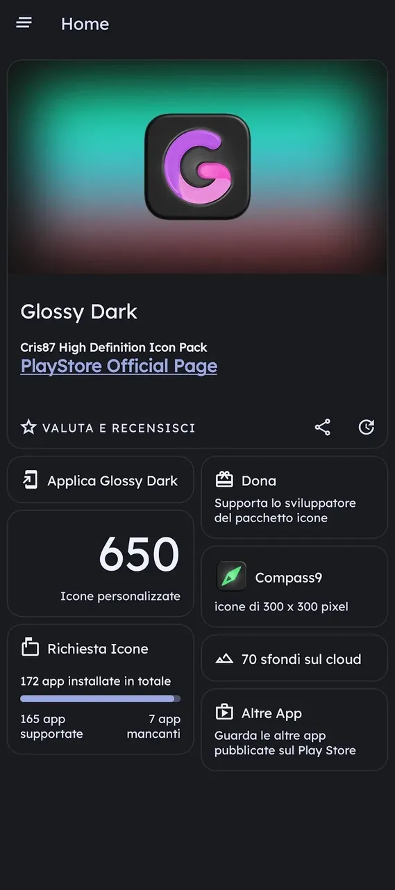 Glossy Dark - Icon Pack screenshot 2