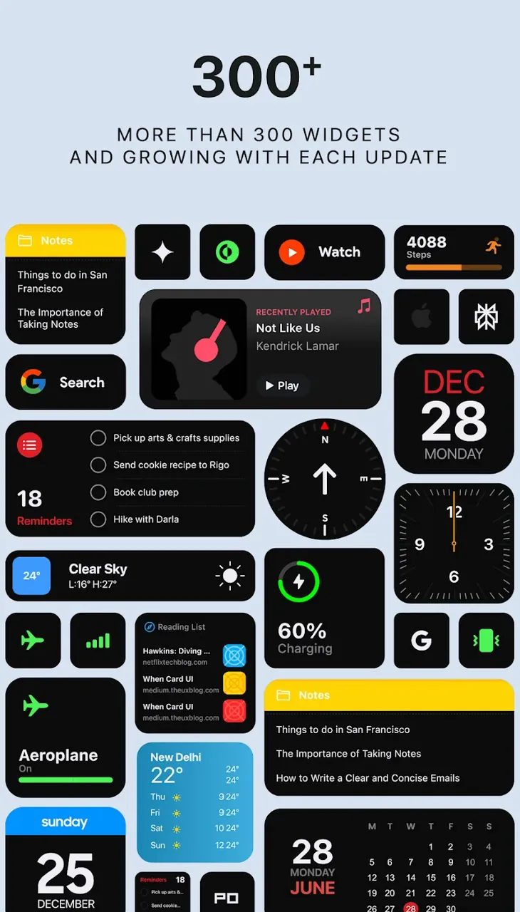 Fourth preview of iWidgets Pro